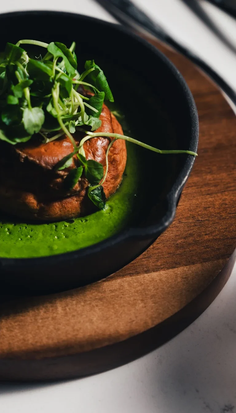 Plated dish close-up — Escapade Silverstone à la carte menu photography